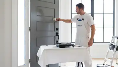 Professional door painting service in Fresno, CA with durable, sun-resistant finish