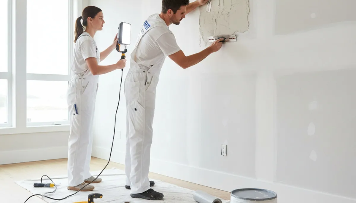 Professional drywall repair and painting service in Fresno, CA restoring damaged interior walls