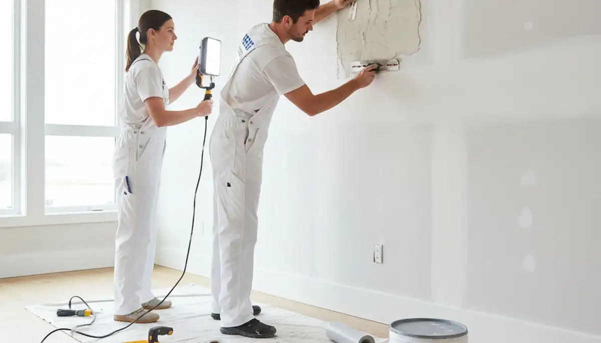 Professional drywall repair and painting service in Fresno, CA restoring damaged interior walls