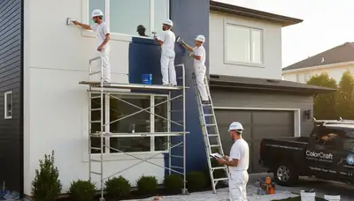 Professional exterior house painting on stucco home in Fresno, CA by local painting experts