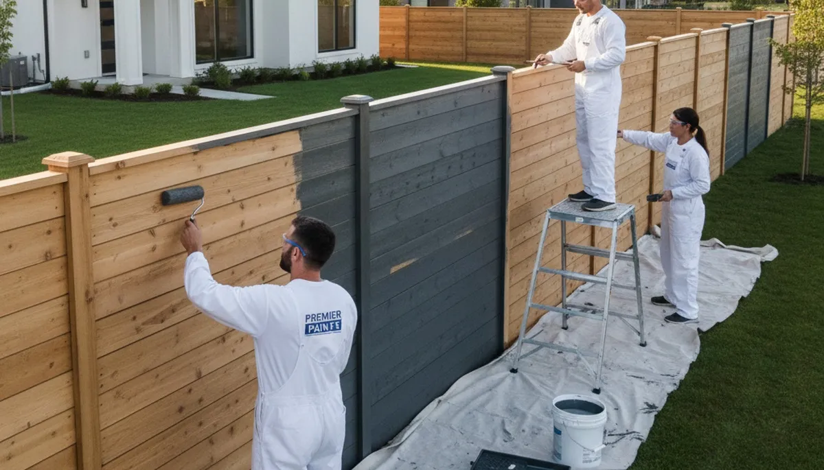 Professional fence painting in Fresno, CA by expert painters using durable, weather-resistant finishes