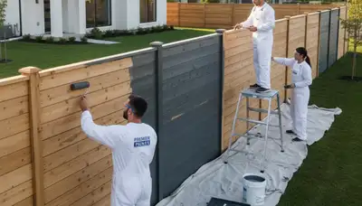 Professional fence painting in Fresno, CA by expert painters using durable, weather-resistant finishes