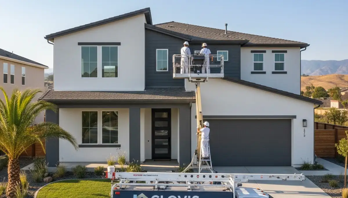 Professional house painters in Fresno CA providing residential exterior painting services