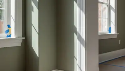 Professional interior trim painting with clean lines and detailed finishes in Fresno, CA home