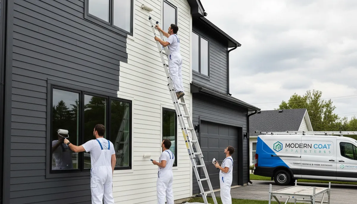 Professional siding painting on Fresno, CA home exterior for sun‑resistant, durable finish