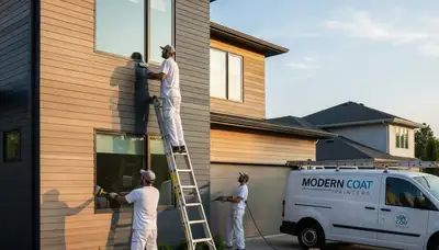 Professional siding painting on a Fresno CA home exterior for durable sun-resistant protection